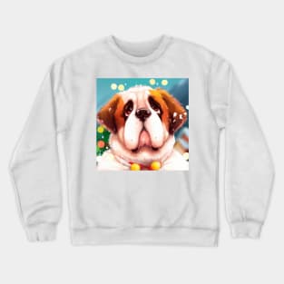 Cute St. Bernard Drawing Crewneck Sweatshirt